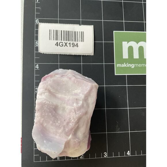 Lavender Pink Milk Glass Art Glass Cullet Glowing Manganese Slag Glass #4GX194 - Picture 7 of 7